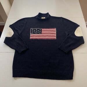 T. Dalton Clothing Iconic US Flag Sweater Navy Size XXL